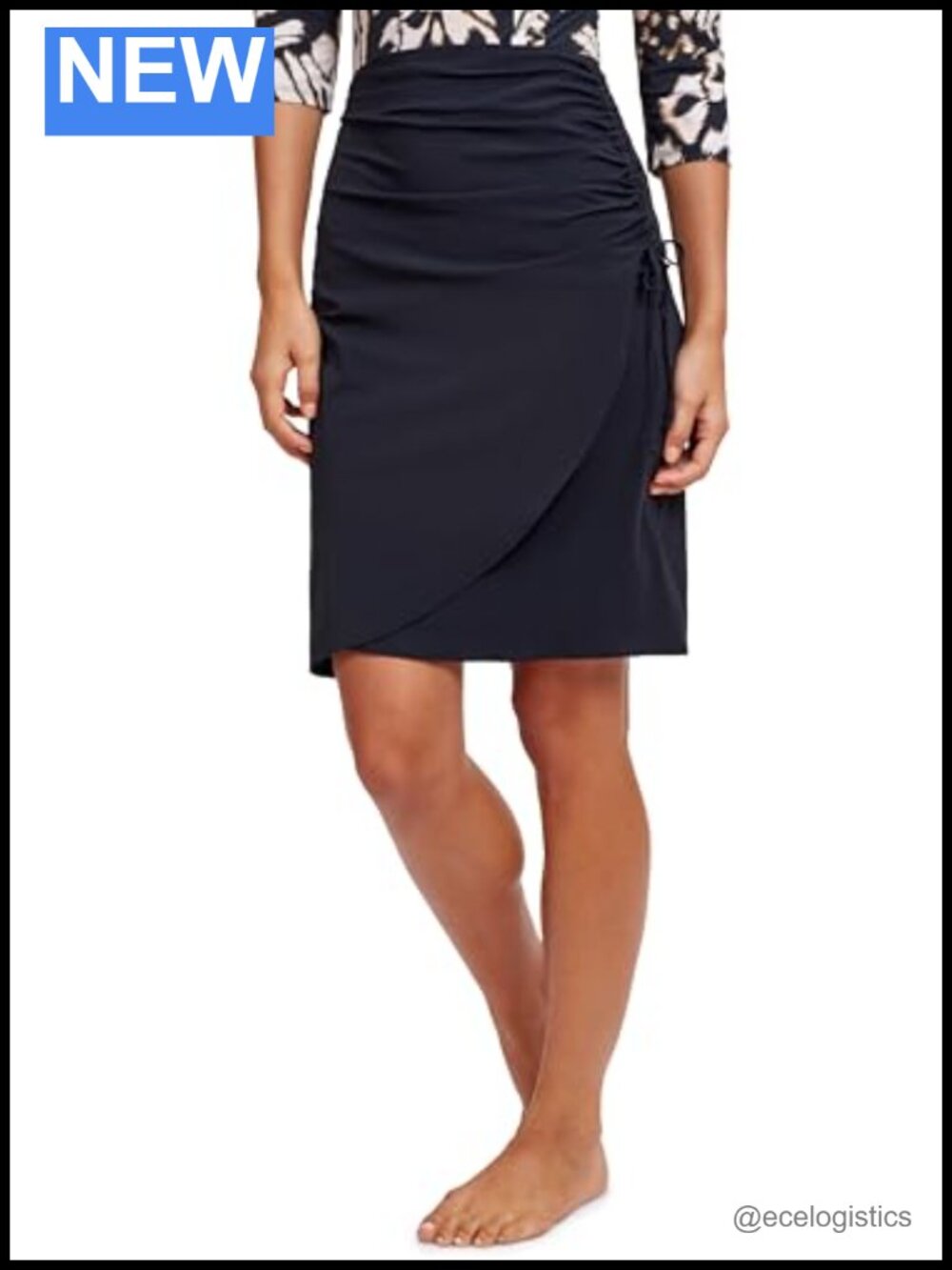 Gottex Surplice Skirt Side Shirring Swim Coverup Women's